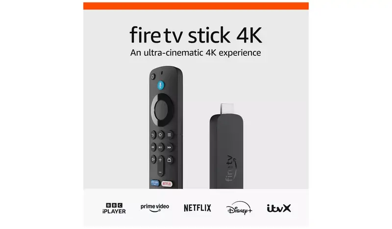 Amazon Fire TV Stick 4K — Pre-loaded. Wi-Fi 6, Dolby Vision, HDR10+ and Dolby Atmos.